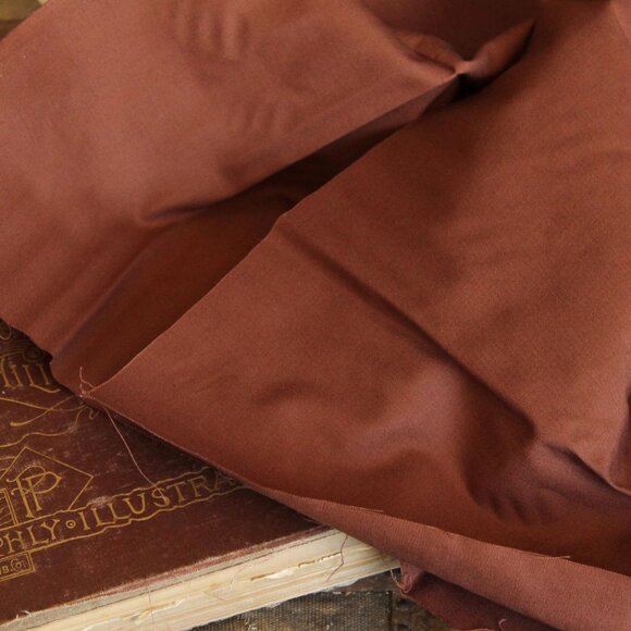 Vintage Fabric Fat Quarter, Brown Cotton Quilt Fabric Scrap, 18x22" - Picture 8 of 10